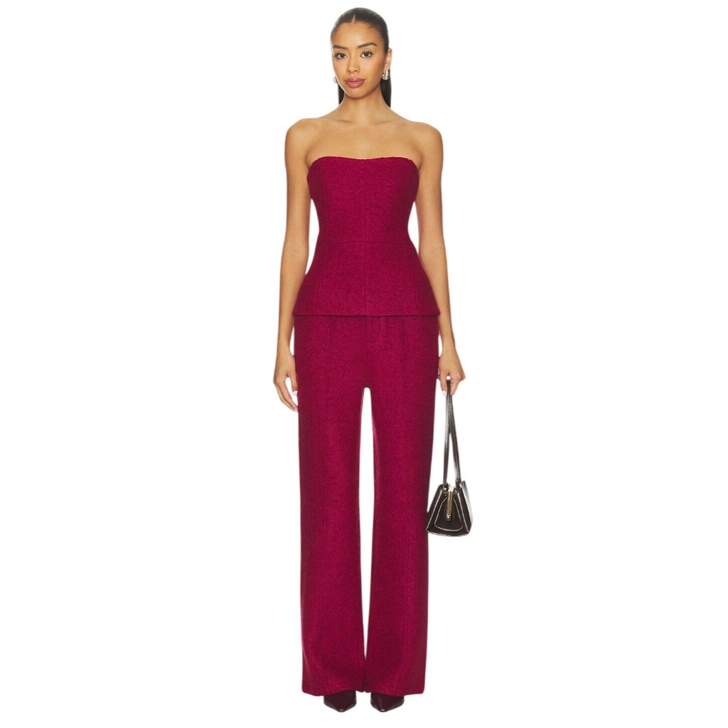 Bubish Gracie Boucle Bodice In Cherry Aus 10 / Us Medium New Womens Strapless To — image 4 of 8